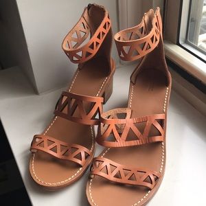 Soludos sandals, light brown leather, 2”heel